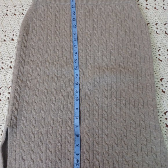 Long Rib Knit 100% Wool Skirt - Gentle Herd - Picture 3 of 7